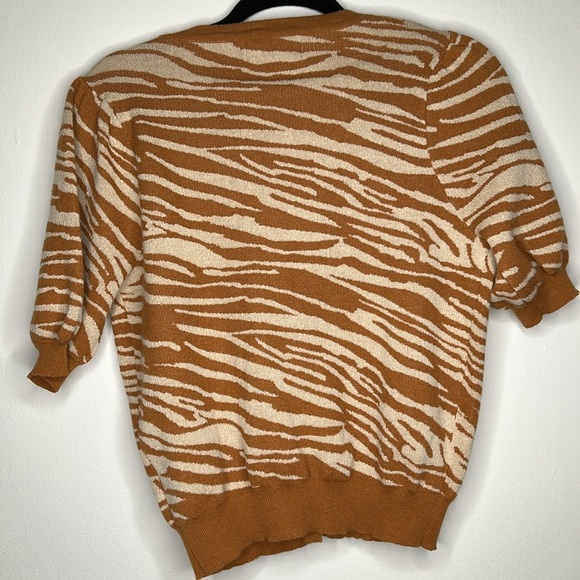 NWT Revolve HEARTLOOM Zelata Linen Blend Cardigan Sweater in Clay Orange - Picture 7 of 7